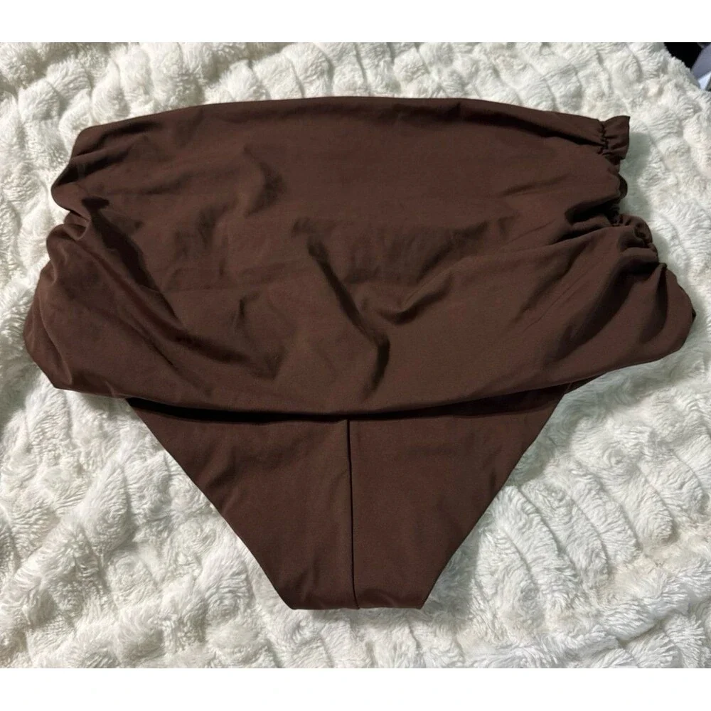 Sculpting High Waist Swim Bottom Cocoa